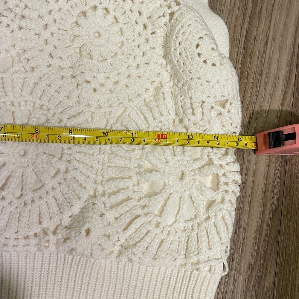 House of Harlow 1960 White Crochet Crop Top Size: M - Picture 8 of 9